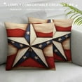 thumbnail image 3 of ONETECH  Vintage Rustic Background with Third Dimension American Five-Pointed Star Decorative Pillow Covers Square Throw Pillow Case Patriotic Cushion Cover, 3 of 5