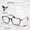 thumbnail image 4 of 2 Pack Fashion Square Blue Light Glasses for Women Men, Oversized Computer Eyewear, 4 of 6