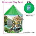 thumbnail image 3 of Dinosaur Play Tent for Kids with 2 Puzzle House - Easy Setup Indoor Outdoor Playhouse for Toddlers, Birthday Party Gift, Dinosaur Toys for Boys 2-6 Years, Portable Storage Bag Included, 3 of 8