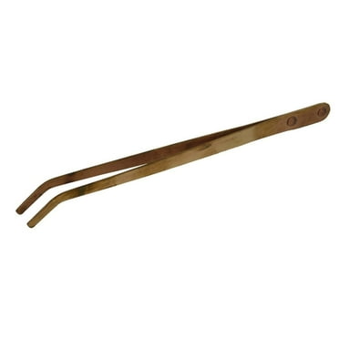 9" Copper Pickling Curved Tweezers Tongs Riveted Jewelry Making Tool - TWEZ-0045