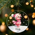 thumbnail image 6 of Personalized Flamingo Wearing Santa Hat Acrylic Ornament Christmas 2025 Flamingo Ornament with Name and Year, Gifts for Flamingo Lovers, Flamingo Acrylic Ornament for Coworker Friends oYuZmG, 6 of 6
