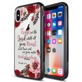 thumbnail image 1 of FINCIBO Slim TPU Bumper + Clear Hard Back Cover for Apple iPhone X, Christian Quotes Proverbs 3:5-6, 1 of 6