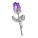thumbnail image 5 of Regalo de flor de rosa de cristal, regalo romántico del día de San Valentín, día de la madre, adorno de graduación para amigos, mujeres y esposas Plata Púrpura, 5 of 8