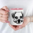 thumbnail image 5 of CafePress - Black & White Puggle Mug - 11 oz Ceramic Mug - Novelty Coffee Tea Cup, 5 of 6