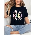 thumbnail image 1 of 100% Cotton WoWomens Kiki Grandmother Easter Bunny Grandma Kiki Easter Day Round Neck T-Shirt Print Crew Neck T-Shirt, Women Graphic T Shirts, Casual Short Sleeve T-Shirt For Spring & Summer, Women's, 1 of 6