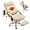 Modern Beige, variant on HOMREST Ergonomic Executive Office Chair with Heated PU Leather Adjustable Height Reclining Massage Desk Chair with Foot Rest Armrest, Lumbar Back Support For Home Office