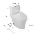 thumbnail image 5 of Symmetry 10 in. Rough In Size 1-Piece 1.28 GPF Single Flush Elongated Toilet in White, Soft Closed Seat Included, 5 of 7