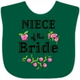 thumbnail image 3 of Inktastic Niece of the Bride Roses Girls Baby Bib, 3 of 4