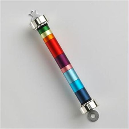 Judaica CA-MZ-R04 Handmade Rainbow Israeli Mezuzah