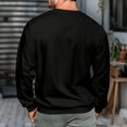 thumbnail image 5 of PARIS Men's Letter Printed Round Neck Long Sleeve Sweatshirt, Casual Sports Pullover for Gym, Street Fashion and Everyday Comfort Wear,Black,L, 5 of 5