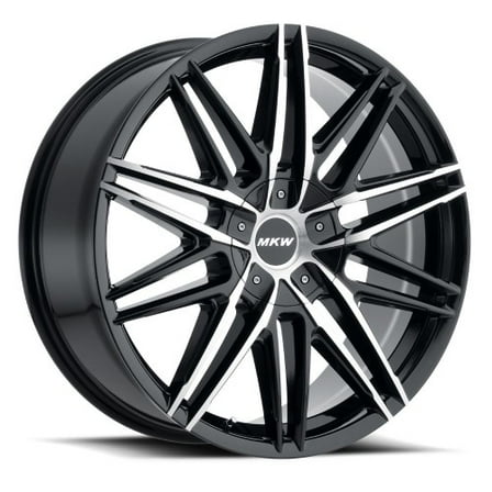 20x8.5 MKW M124 Gloss Black Machined Wheel 5x110/5x115 (40mm)