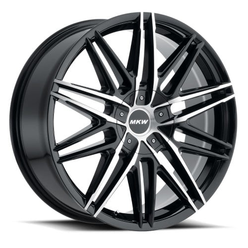20x8.5 MKW M124 Gloss Black Machined Wheel 5x110/5x115 (40mm)