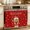 Red, variant on Fall Rustic Trees Oven Skirt Curtain 32"Wx24"L,Waterproof Ruffled Stove Cover Skirt with 8 Ribbon Ties,Foggy Forest Autumn Natural Retro Mountain Decorative Oven Door Curtains for Kitchen Cabinet