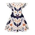 thumbnail image 3 of Girls Dresses Halloween Ghost Pumpkin Pattern Sleeveless Flowy Sundress Summer Halloween Party Outfit for Girls Ages 7–14, 3 of 4