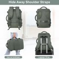 thumbnail image 3 of Mochila Sinaliy Personal Item impermeable para portátil de 16 pulgadas, color verde militar, 3 of 8