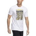 thumbnail image 3 of Adidas Mens Workout Activewear Short Sleeve Crewneck T Shirt  White Large, 3 of 3