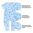 thumbnail image 4 of MYGBCPJS Baby Infant 2-Pack Zipper Romper Toddler Boys Girls Short Sleeve Cotton Playsuit 2 Way Zip Jumpsuit Sleep and Play One-piece Pajamas (3-36 Months), 4 of 6