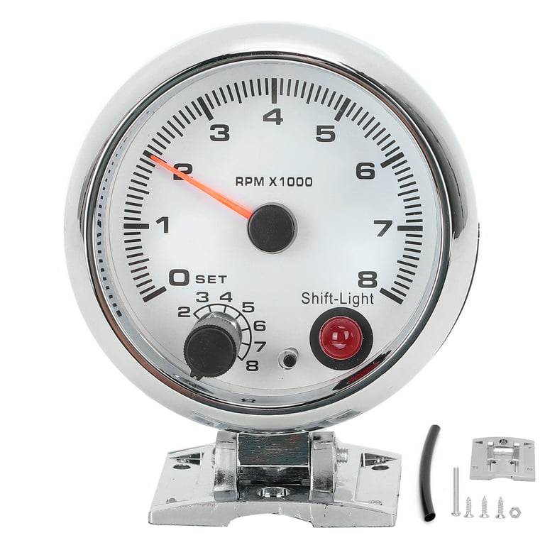 Tachometer Gauge,Geevorks 3.75 12V Automotive Replacement Tachometers  0-8000 RPM,RPM Tachometer for Car 4/6/8 Cylinder Engines : : Car &  Motorbike