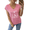 pink, variant on GIFFIMY Women's Bohemian Celestial Graphic V-Neck Short Sleeve T-Shirt Mint Relaxed Fit Everyday Top