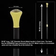 thumbnail image 4 of Trendy Zone 21 Shriner's Cane Walking Cane, 36.50" High with 1.80" Alloy Steel Handle size Rubber Tip at Base| Shriner logo embossed on the Top of the Handle. Comes in 2 Screwable Parts for Seniors, 4 of 6