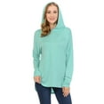 thumbnail image 4 of ZAMONG Women's Hoodie with Drop Shoulder,insert at sides,Stretched Lightweight French Terry, 4 of 4