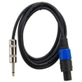 thumbnail image 2 of HQRP 6ft Speakon to 1/4-inch (6.35mm) TS Cable for QSC GX3 / GX7 / PLX1602 / PLX3602 / RMX1450a / RMX1850HD / RMX5050a Power Amplifier Amp, 2 of 6