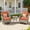 Coarse orange red, variant on Ovios 5 Piece Outdoor Patio Bistro Set All-Weather Wicker Swivel Chairs with Ottomans High-Back Sectional Conversation Furniture for Backyard, Porch, or Garden