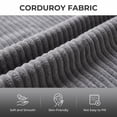 thumbnail image 6 of 134'' Modular Boneless Couch, Lofka Cloud-Like Big Modular Couch with Chaise, Soft Corduroy Fabric Sofa for Large Space, No Assembly Required, Dark Gray, 6 of 13