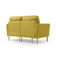 thumbnail image 4 of Modern Loveseat Sofa, Upholstered Velvet Sofa Couch with Metal Legs, 2-Seater Sofa Furniture for Small Spaces, Living Room, Bedroom, Office，Ginger, 4 of 7