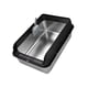 thumbnail image 1 of Arenero de acero inoxidable para gatos, fácil de limpiar, orinal para gatitos. Negro, 1 of 9