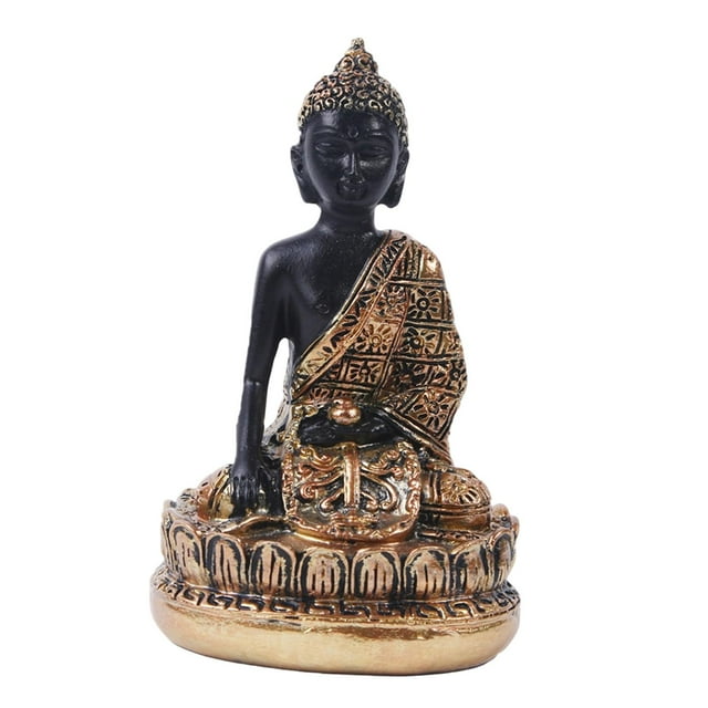 Estatua de Buda sentado, colección de esculturas de Buda, figura de meditación de resina, decoración de escritorio para oficina, estudio o estante de