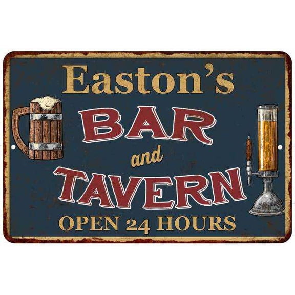 Easton's Green Bar & Tavern Rustic Sign 8 x 12 High Gloss Metal 208120047574