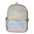 thumbnail image 2 of Moore Iridescent Silver Water Resistant 14"Backpack for Boys and Girls, Perfect Size School & Travel Briefcase for Books and Lunch., 2 of 8