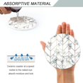 thumbnail image 4 of Design Géométrique s - Ensemble de Pierres Absorbantes Rondes avec Pierre Céramique et Base en Liège pour Types de Tasses (4, Flèche Géométrique), 4 of 7