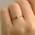 thumbnail image 5 of Modern Women’s Gold Plated Heart Ring Jewelry Accessory Sturdy Sizes 5 11, 5 of 11