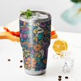 thumbnail image 3 of 30oz Pioneer Flower Tumblers Stainless Steel Tumbler with Lid and Straw,Vacuum Insulated Double Wall Travel Tumbler Cups Mug with Cleaning Brush for Coffee,Tea, 3 of 5