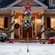 thumbnail image 4 of Luces solares para árbol de Navidad | Luces LED impermeables para jardín exterior | Decoración navideña de plástico verde con energía solar | Iluminación de ambiente navideño para caminos, porches y, 4 of 6