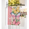 thumbnail image 5 of Welcome Spring Summer Butterfly Decorative Garden Flag, Daisy Flowers Floral Pink Yard Outside Decorations, Farmhouse Outdoor Small Home Decor Double Sided 12.5x18, 5 of 6