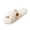 Beige, variant on Cross Strap Memory Foam Fuzzy Slide Slippers for Women Open Toe Fluffy Indoor House Bedroom Slippers Wide Fit Large Size Comfy Women's Slippers, Gray, 6.5