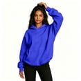 thumbnail image 5 of Hoodies for Women Oversized Trendy Fall Sweatshirt Pullover Fleece Long Sleeve Sweaters Winter Outfits Y2k Clothes Blue S, 5 of 6