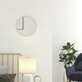 thumbnail image 4 of HBCY Creations Silver Circle Wall Mirror 16 Inch Round Wall Mirror for Entryways, Washrooms, Living Rooms and More (Silver, 16"), 4 of 9