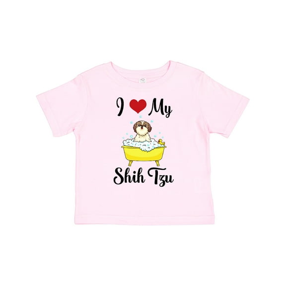 Inktastic I Love My Shih Tzu Dog Boys or Girls Toddler T-Shirt