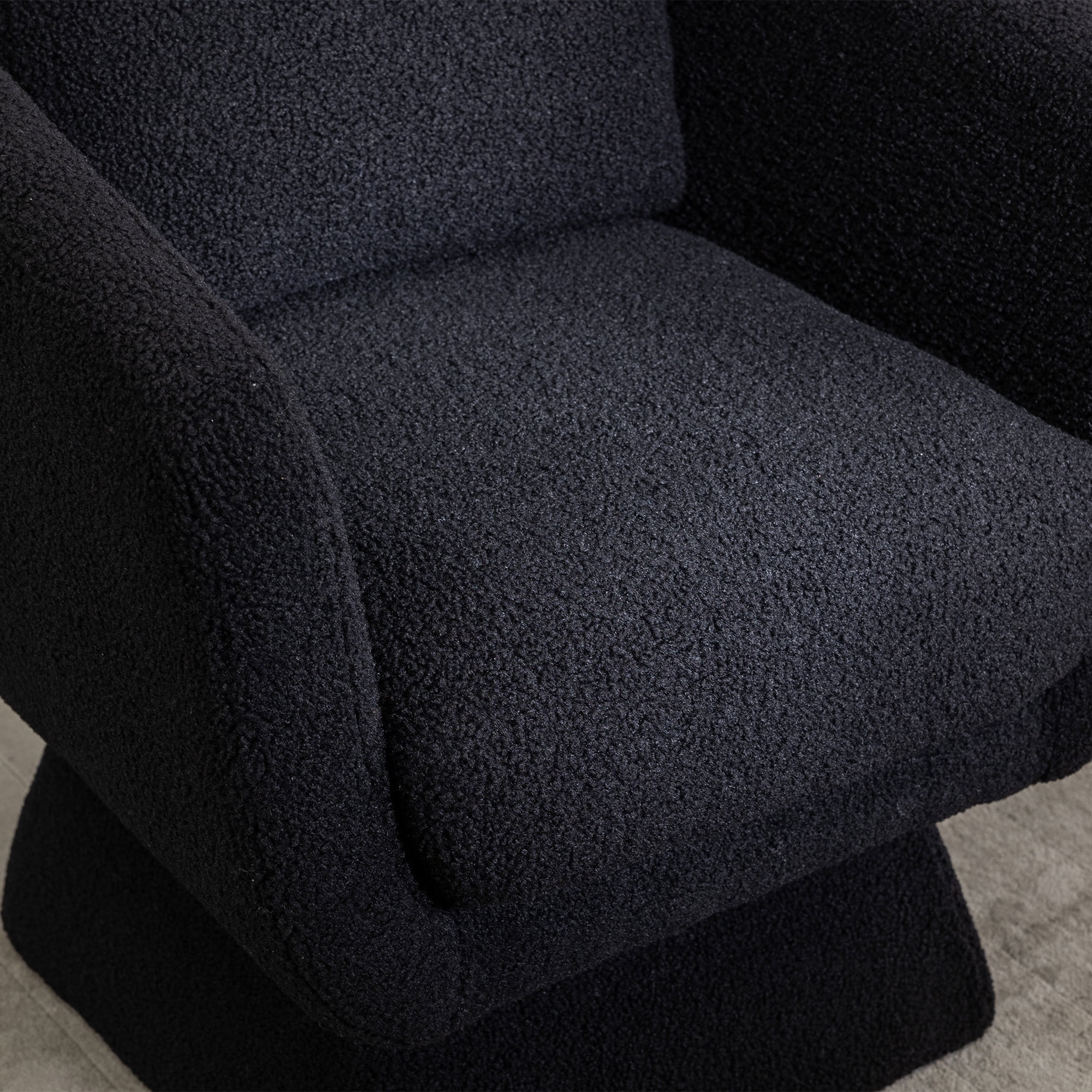 Kadyn 30.30"H Swivel Accent Chair, Single Sofa Chairs for Living Room, Black 360 Degree Armchair