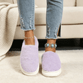 thumbnail image 4 of ATENAR Slippers for Women,Slippers for Women Indoor,Slippers Women,Close Toe,Cozy,Non-slip,Purple,42, 4 of 8