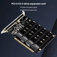 thumbnail image 2 of 4 Port M.2 NVME SSD To PCIE X16 Adapter Converter Card Support 2230/2242/2260/2280 Host Controller Expansion Card LED Indicator 5 Pcs, 2 of 6