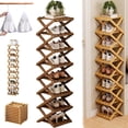 thumbnail image 1 of The 9-Tier No-Assembly Bamboo Rack, 2026 New Foldable Vertical Storage Organizer, Eco-Friendly, Durable, and Beautiful, No Installation Required, for Entryway Closet Dorm (Brown,8 Tier), 1 of 8