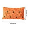 thumbnail image 3 of Pumpkin Fall Decorative Throw Pillow Covers, Orange Green Soft Faux Fur Pillow Covers for Autumn Harvest, Fluffy Plush Accent Pillow Cases for Farmhouse Halloween Decor, 3 of 9