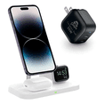 thumbnail image 1 of Kit Cargador Inalámbrico 3 en 1 Mr. Gadgets 15W + Cubo 35W USB-C, carga simultánea iPhone MagSafe, AirPods y Apple Watch, diseño elegante y compacto, ideal para hogar, oficina y viajes Blanco, 1 of 7