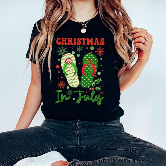 Christmas In July Flip Flops Xmas Flip Flops Summer Shirt TH240620