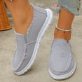 thumbnail image 4 of Aobny Flat Shoes Shoes Women Slip On Shoes Walking Shoes Casual Shoes Flatform Shoes Round Toe Gray Soft Toe Summer Shoes for Women,Size 36, 4 of 9